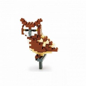 Мини-конструктор Nanoblock (Наноблок) "Сова", 140 элементов