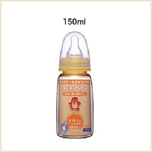 990620 "Chu Chu Baby" Пластиковая бутылочка для кормления с силиконовой соской (с узким горлышком) 150 мл 1/50