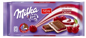 Шоколад Milka Cherry Creme - это плитка нежнейшего молочного шоколада из натурального альпийского молока с двухслойной начинкой в виде крема и вишневого джема.