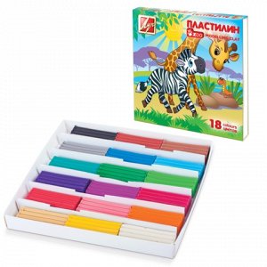 Пластилин ЛУЧ "Zoo", 18 цв., 243 г, 20С1358-08