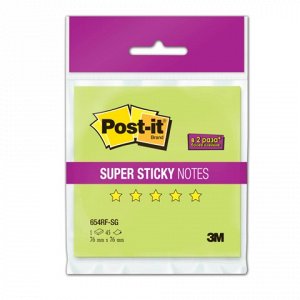 Блок самоклеящ. (стикер) POST-IT Super Sticky 76х76 мм, 45 л