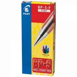 Ручка шариковая масляная PILOT BP-S-F, корпус прозрачный, гр