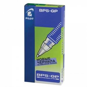 Ручка шариковая масляная PILOT BPS-GP-F, корпус зеленый, с р