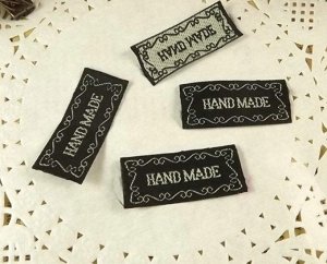 🧵 Нашивка тканевая HAND MADE — набор 5 шт