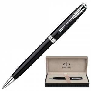 Ручка шариковая PARKER Sonnet Black Lacquer CT, корпус черны