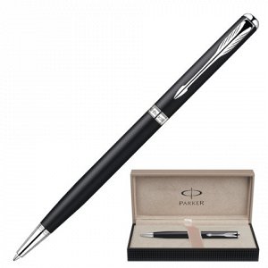 Ручка шариковая PARKER Sonnet CT Slim, тонкий корп.чер.матов