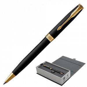 Ручка шариковая PARKER Sonnet GT, корпус черный лак, латунь,