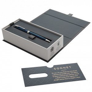 Ручка шариковая PARKER Sonnet Lacquer CT, корпус синий лак,