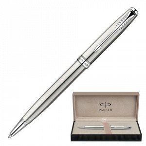 Ручка шариковая PARKER Sonnet Steel CT, корпус стальной, нер