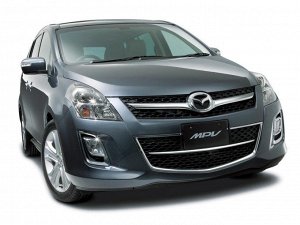 Ковры салонные 1 и 2 ряд с функцией полозьев Mazda MPV (2006 - 2016) правый руль