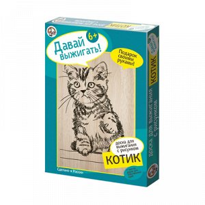 Фанера для выжигания "Котик"