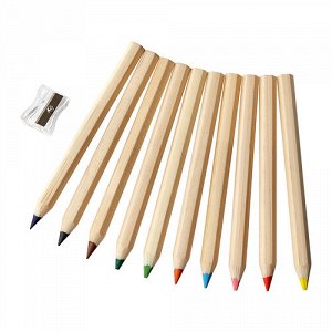 003.663.15 След грифеля этих карандашей размывается водой, поэтому с помощью влажной кисти ребенок может смешивать цвета, создавая различные цветовые эффекты.