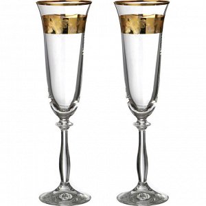 Набор бокалов для шампанского из 2 шт. "love" 190 мл. высота=25 см. (кор=1набор.)
