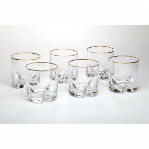 Набор стаканов для виски из 6 шт."трио" 410 мл. высота=9,5 см. (кор=4набор.)