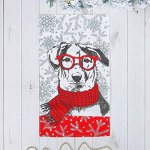 Полотенце &quot;Стильный пёс&quot; 61*37 см, 100% хлопок, 160 г/м2, ваф.полотно