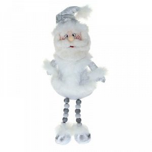 Мягкая игрушка "Дед Мороз" (кружевной, ножки-бусины, румяные щёчки)