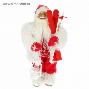 Дед Мороз "Лыжник", красно-белый костюм