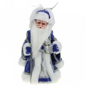 Дед Мороз "Шик", в синей шубе, с барабаном, русская мелодия