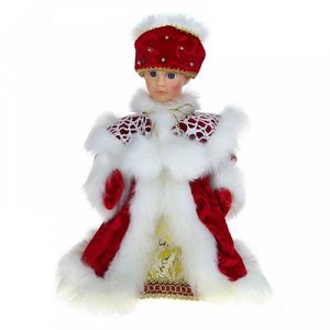 Снегурочка "Шик", в красной шубке с мехом, русская мелодия