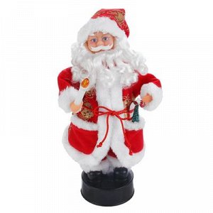 Дед Мороз, с игрушками в кармане, со свечой, с подсветкой, английская мелодия