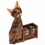 Календарь настольный дерево &quot;Котёнок Иман&quot; 20х17х5 см