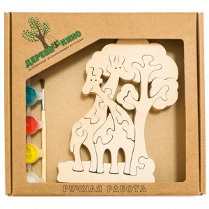 Развивающая игрушка "Жирафы и дерево" с красками