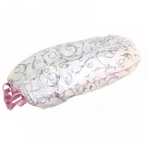 Подушка для беременных, наполнитель холлофайбер, бело-розовая