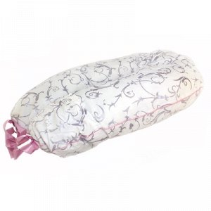 Подушка для беременных, наполнитель полистирол, бело-розовая