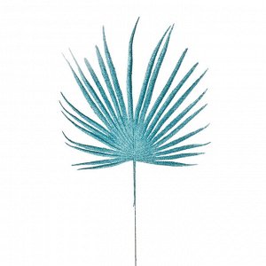 Изделие декоративное "пальмовый лист" длина=37см. голубой (кор=100шт.)