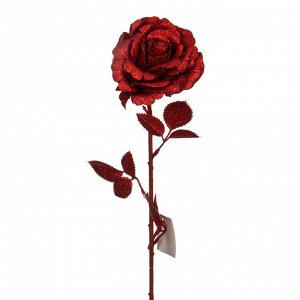 Изделие декоративное "роза" длина=48 см. красное (кор=100шт.)