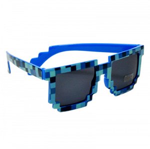 Очки пиксельные солнечные "Minecraft, цвет синий