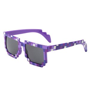 Очки пиксельные солнечные "Minecraft, цвет фиолетовый