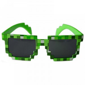 Очки пиксельные солнечные "Minecraft", цвет зеленый
