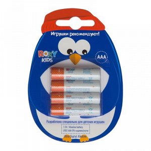 Элементы питания Roxy-Kids "Пингвин" Ultra Digital Premium, AAA,  4 штуки
