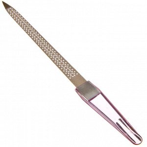 Пилка для ногтей металлическая с пластиковой ручкой, 15см, 105#