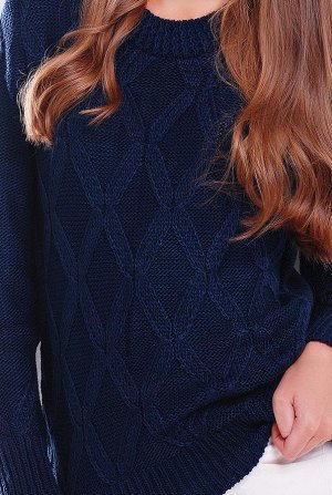 Свитер Вязаный женский свитер.Размер универсальный 44-50.Стильный женский свитер, выполнен из комфортного материала приятного на ощупь. Фигурный вырез горловины, фактурная вязка на груди и рукавах.