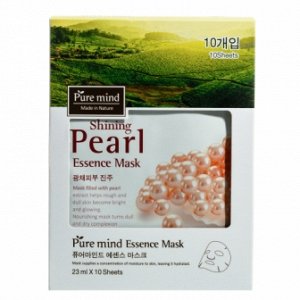 Маска для лица PURE MIND Shining Pearl Essence Mask с жемчугом