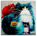 Стразовая картина &quot;Акварельные коты&quot; 30*30