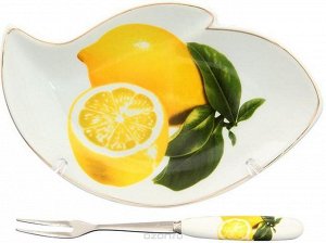 Тарелка "Лимоны" Тарелка с вилкой 16см 503565