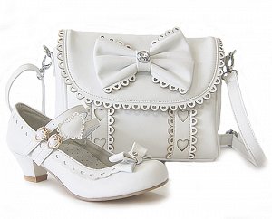 Комплект туфли и сумочка для девочек KING BOOTS  белый