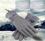 Трикотажные утепленные перчатки