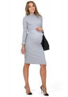 Платье "Регина" для беременных, серый меланж