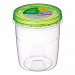 Банка для хранения продуктов 1,3л с завинчивающейся крышкой (пластик, цвет: микс) Россия