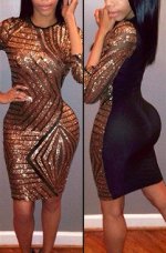 Клубное платье с длинным рукавом цвет: НА ФОТО