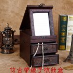 Шкатулка с зеркалом в ретро стиле Zakka