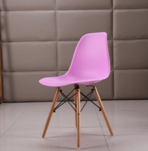 стул пластик розовый/ножки дерево