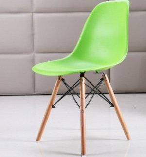 стул пластик зеленый/ножки дерево