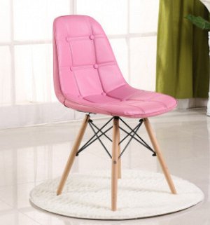 стул кожа PU розовый/ножки дерево