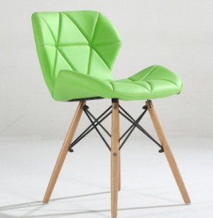 стул кожа PU зеленый/ножки дерево