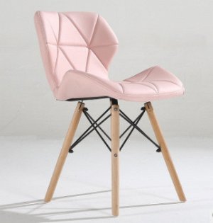 стул кожа PU розовый/ножки дерево